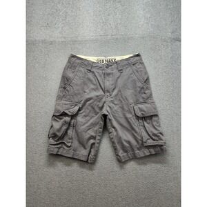 Old Navy Men Cargo Short 28 Gray Utility Pockets Outdoor‎ Hiking Casual Cotton